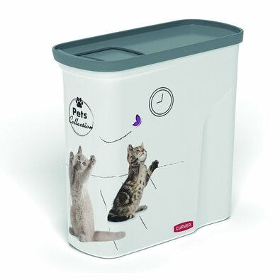 Curver Posoda za krmo, vzorec mačke, 2 l