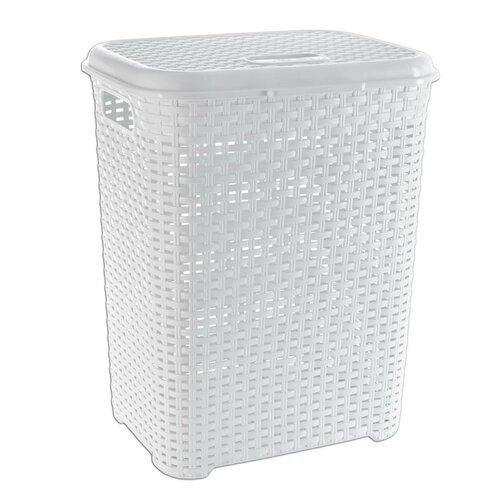 Orion Kôš na špinavú bielizeň RATAN WHITE, biela