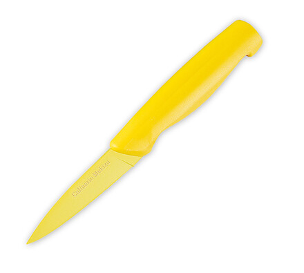 Ocelový nůž loupací, Mukizu, žlutá, 19 cm