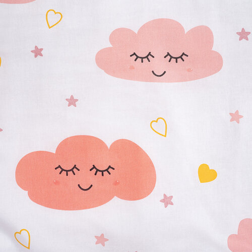 4Home Kinderbettlaken aus Baumwolle Pink Clouds, 100 x 135 cm, 40 x 60 cm