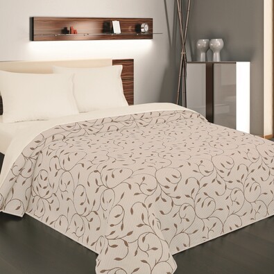 Narzuta na łóżko Indiana brązowa, 140 x 220 cm