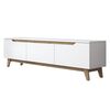 Dite White and Walnut TV-asztal