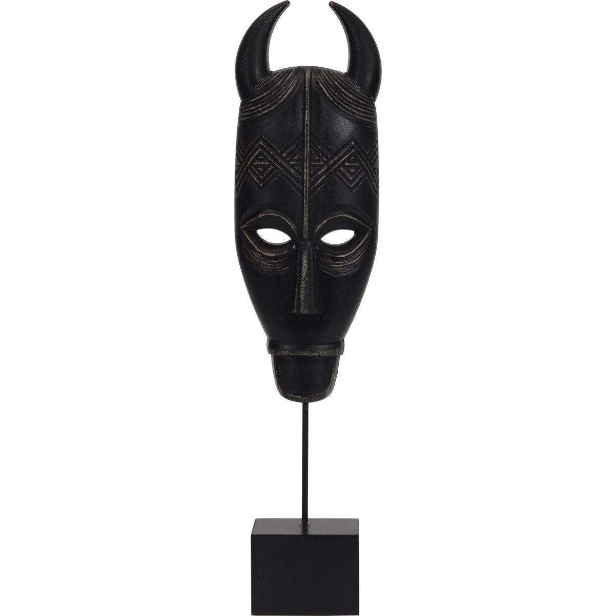 Koopman Mbenu dekorációs afrikai maszk, fekete, 46 cm