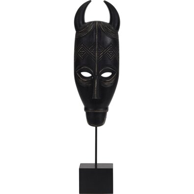 Afrykańska maska dekoracyjna Mbenu czarna, 46 cm