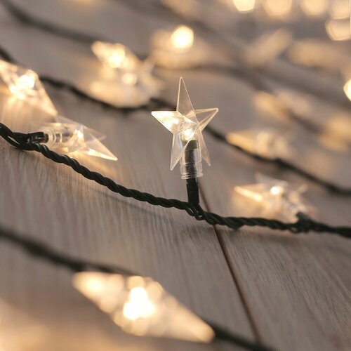 DecoKing Svetelná vianočná reťaz Hviezdičky rozšírenie teplá biela, 100 LED