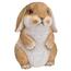 Dekoracja z żywicy królik siedzący Bunn brązowy, 15 cm