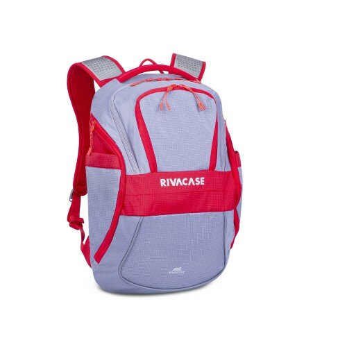 Riva Case 5225 Sportrucksack für Laptop 15,6", grau-rot, 20 l