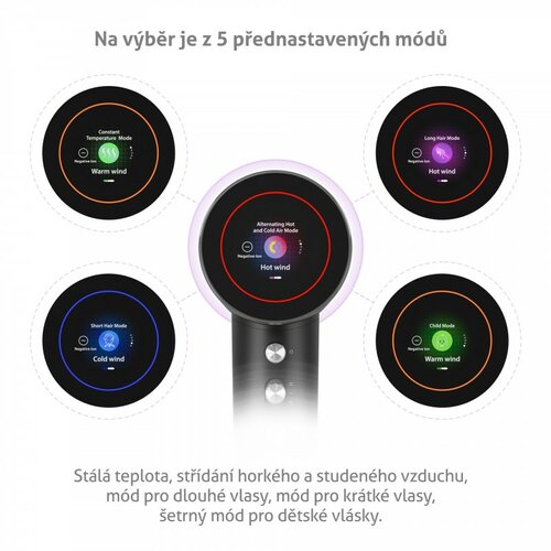 Fén TrueLife s ionizátorom a technológiouUltrasoni c D9, čierny