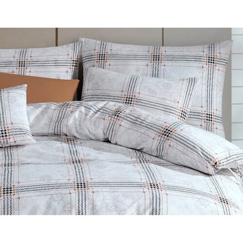 Lenjerie de pat din bumbac BedTex Quatre alb , 140x 200 cm, 70 x 90 cm