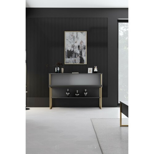 Komoda Luxe Anthracite and Gold