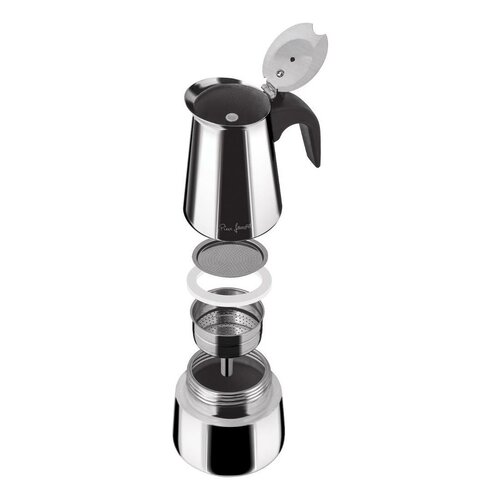 Lamart LT7076 Mokkakanne Kaffee, Edelstahl, 4 Tassen