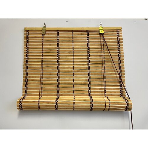 Bambusova roleta Tara naravna/češnja, 90 x 220 cm