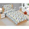 Lenjerie de pat din bumbac pentru copii BellatexJunior City verde, 140 x 200, 70 x 90 cm