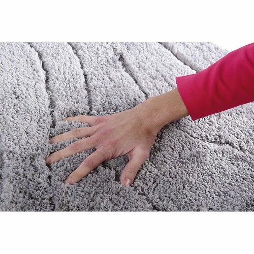 RIDDER 729307 La ola Badematte mit Anti-Rutsch-Beschichtung, 60 x 90 cm, grau