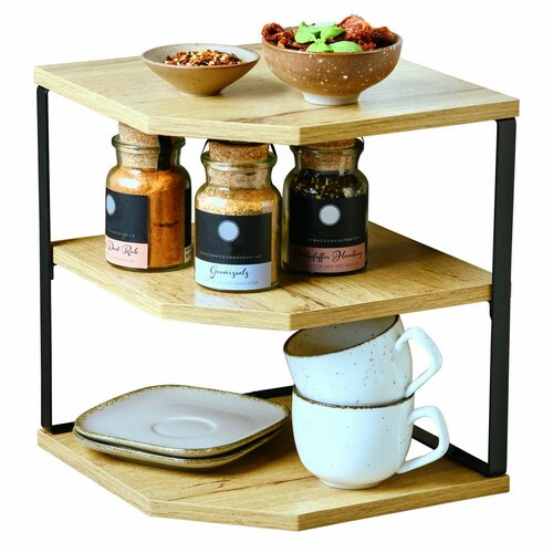 Kesper 27833 Кухонна кутова полиця, дуб сонома, 26 x 26 x 28 см
