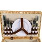 Arôme Coș de picnic pentru 4 persoane Natur, 40 x28 x 20 cm