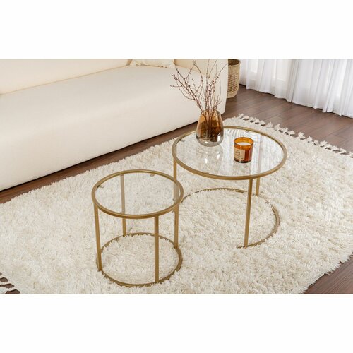 Komplet konferenčnih mizic Aurum Gold 60 cm, 2kosa