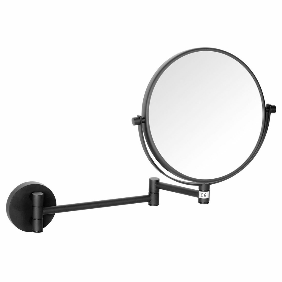 SAPHO XB001 X-Round black závesné kozmetické zrkadlo pr. 19 cm, čierna