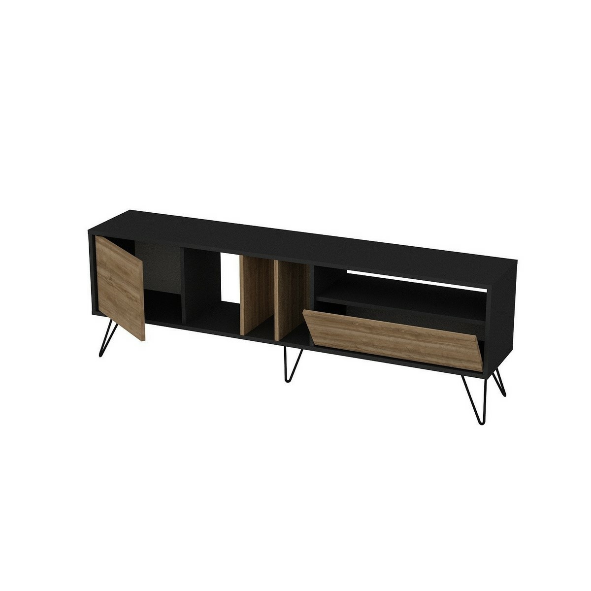 Televízny stolík Mistico Walnut and Black