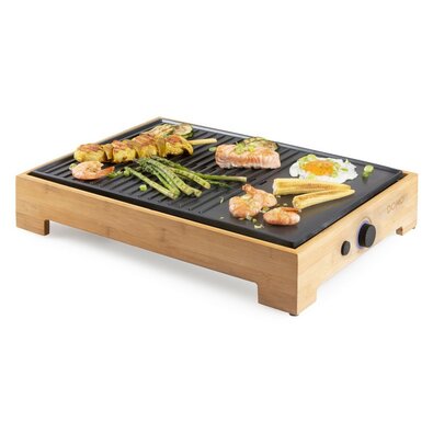DOMO DO9271G stolný elektrický Plancha gril Bamboo Style