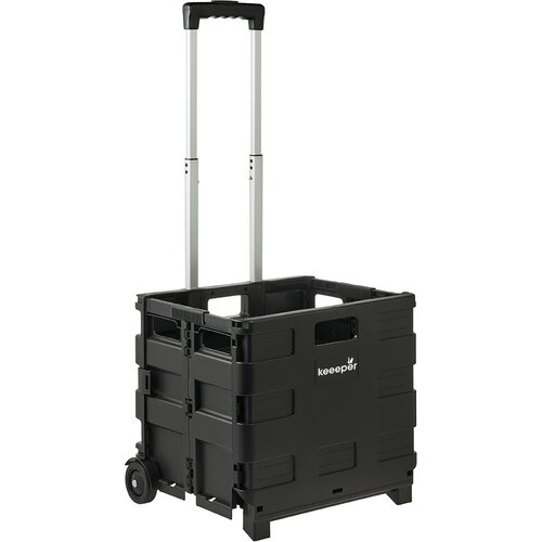 Keeeper Összecsukható bevásárlókocsi Olli 45 l Black