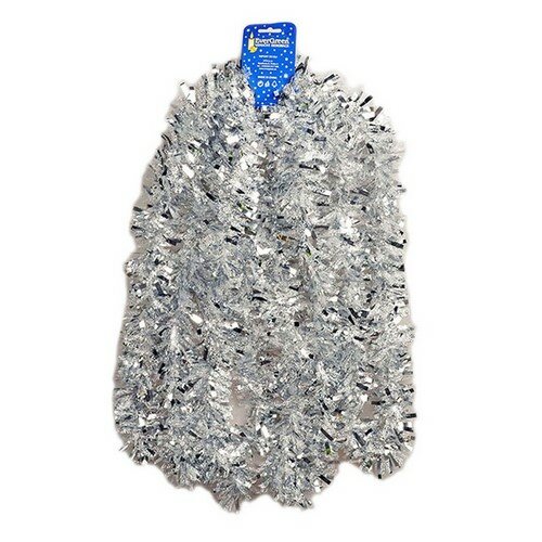Beteală de Crăciun Chunky snow ,argintiu, 600 cm