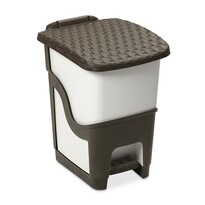 Rattan szemétkosár 18 l, fehér és barna Rattan szemétkosár 18 l, fehér és barna