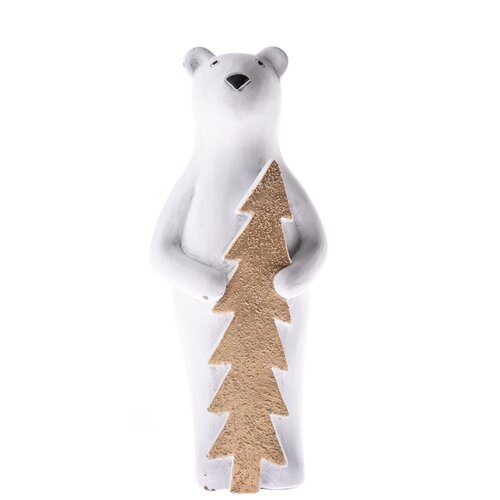 Betonový medvěd se stromečkem, 24 cm