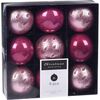 Weihnachtsschmuck-Set Fraisse Rosa, 9 St., D. 6 cm