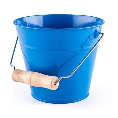 Woody Garten Metall-Eimer 15 x 13 cm, Blau