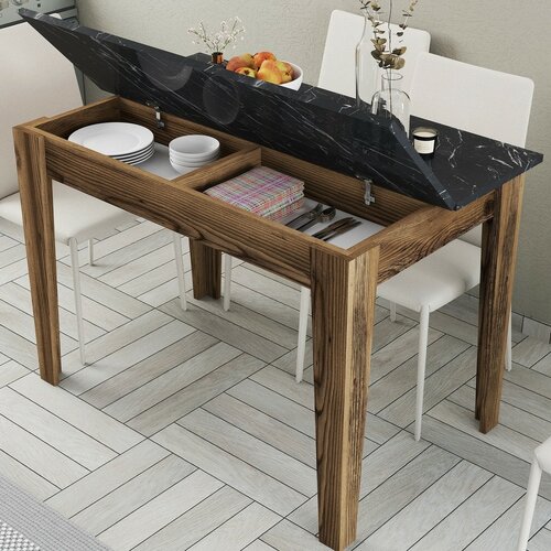 Masă de sufragerie Kiev Black and Walnut