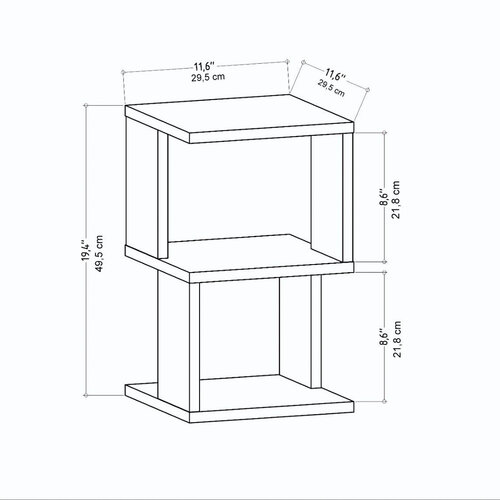 Măsuță de noptieră Carter Oak White