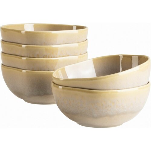 Mäser Set skodelic Cordelia Sand Textura 16 cm, 6 kos