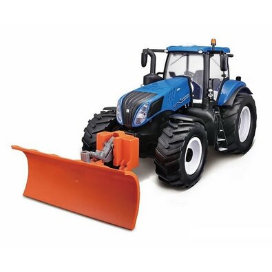 Maisto Tech RC, ciągnik New Holland z lemieszem, 2,4 GHz, niebieski