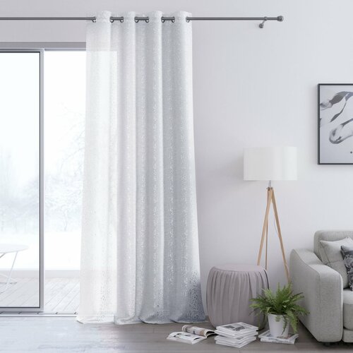 Restilo Фіранка Dots Eyelets срібний, 140 x 250 см