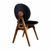 Set de scaune de sufragerie Touch Anthracite andWalnut, 2 buc.