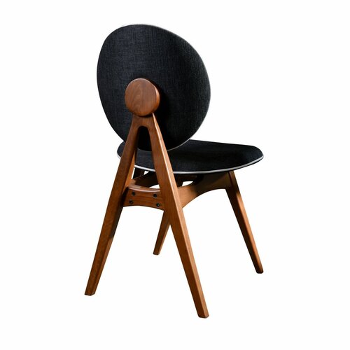 Sada jídelních židlí Touch Anthracite and Walnut, 2 ks