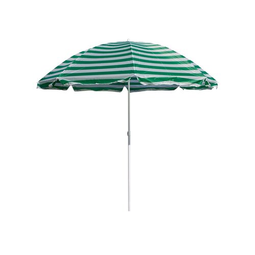Happy Green Parasol plażowy zielone paski, 230 cm