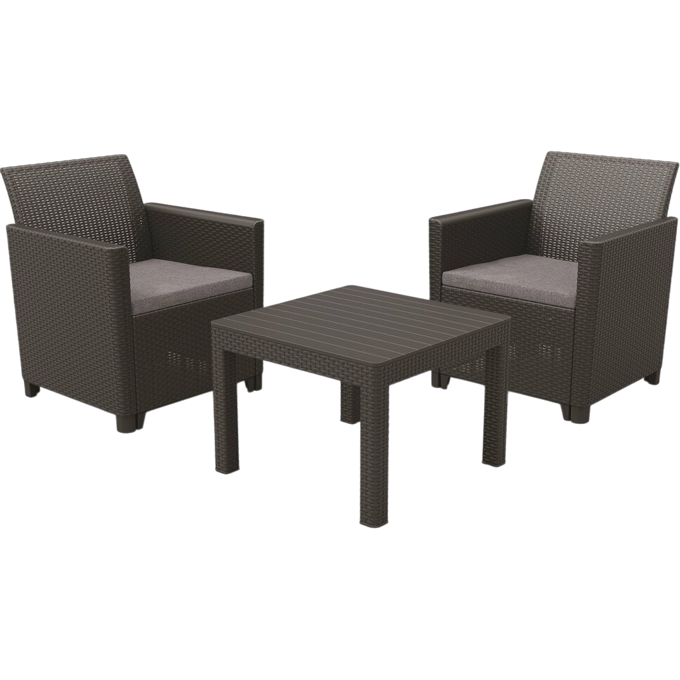 Súprava na balkón Keter Claire v grafitovej farbe