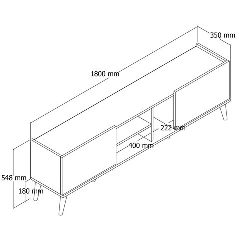 TV-Lowboard Lotus Oak