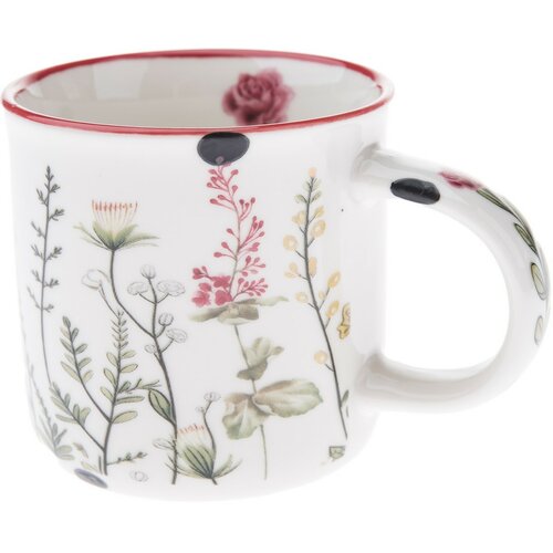 Set mit 6 Porzellantassen Sommerwiese 230 ml, rot