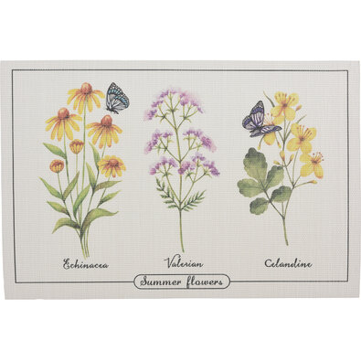 Prestieranie Summer flowers Echinacea, 45 x 30 cm, sada 4 ks