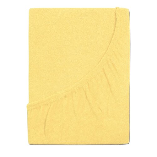 Простирадло махрове 4Home Ideal жовте, 90 x 200 см