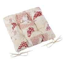 Bellatex Blazina za sedenje Ema Patchwork Heartroza , 40 x 40 cm