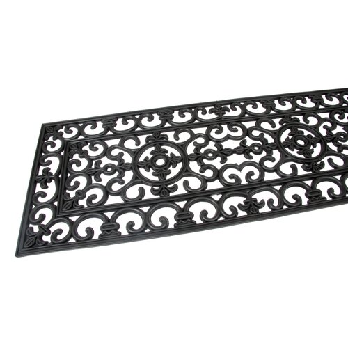 Venkovní rohožka Deco černá, 45 x 120 cm