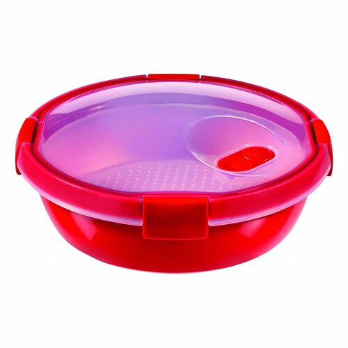 Doză rotundă Curver SMART MICROWAVE 1 l,roșu