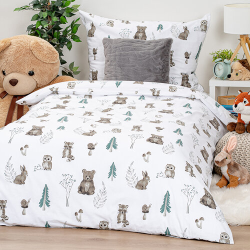 4Home Бавовняна постільна білизна Forest Friend, 140 х 200 см, 70 х 90 см