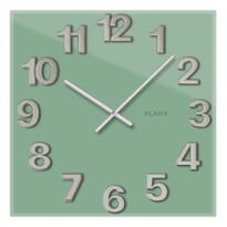 Ceas de perete Vlaha VCT1109 din sticlă 40 x 40 cm, verde