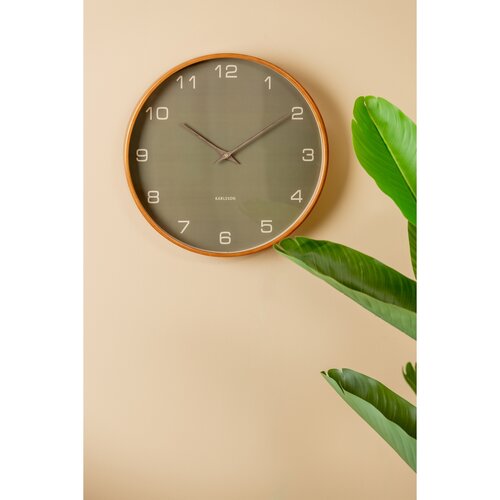 Karlsson 5993MG ceas de perete design, maro,diametru 40 cm