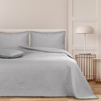 AmeliaHome Přehoz na postel Meadore stříbrná, 220 x 240 cm